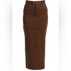 JLUXLABEL CHOCOLATE JOY SUEDE MAXI SKIRT NWT